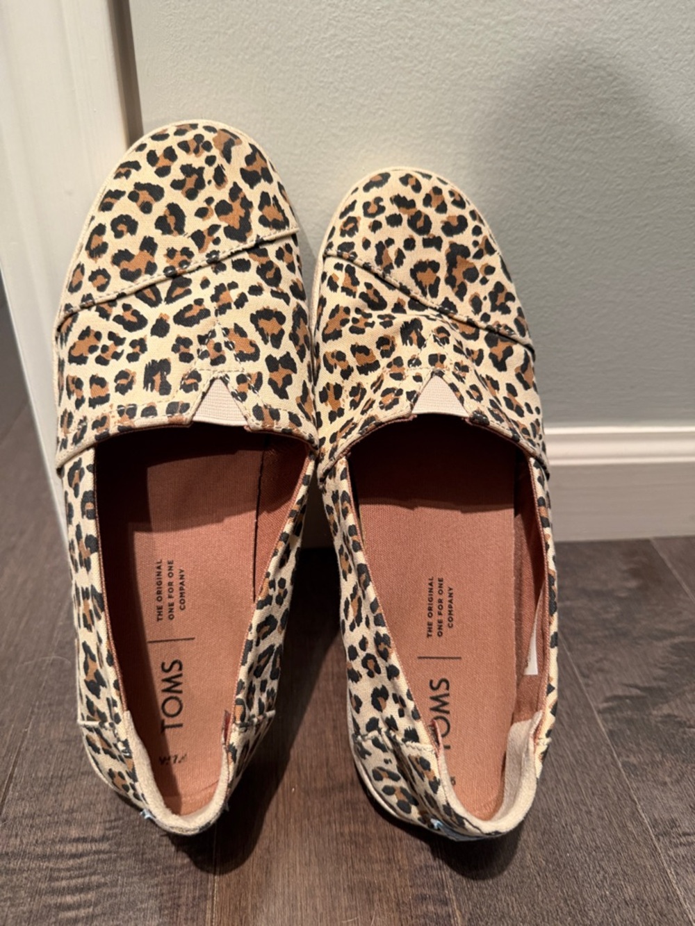 Toms Leopard-Print Slip-On Flats in Black, Brown, Cream